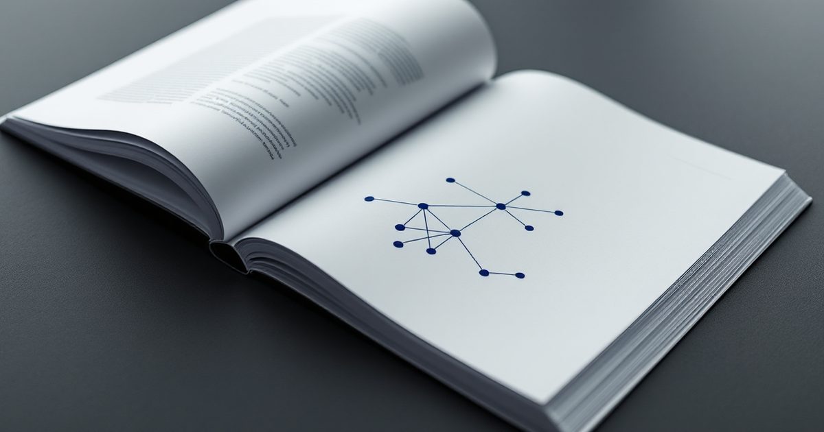 A printed report open to a page showing a node-and-edge network diagram — the corroboration graph